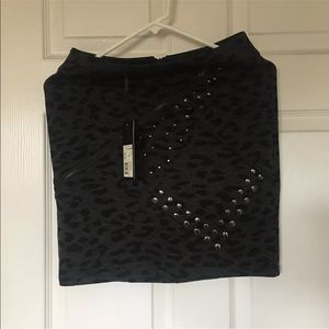 Kardashian Kollection leopard print skirt Studs